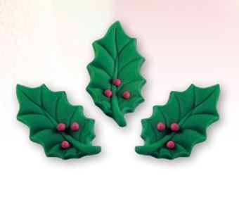 Picture of CHRISTMAS HOLLY LEAF 5CM EDIBLE